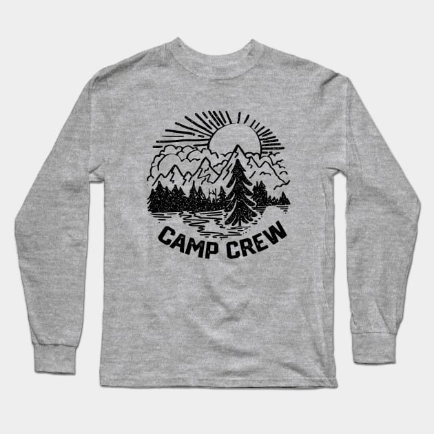 Camp Crew - Camping and Hiking Lovers Nature Inspired Long Sleeve T-Shirt by KAVA-X